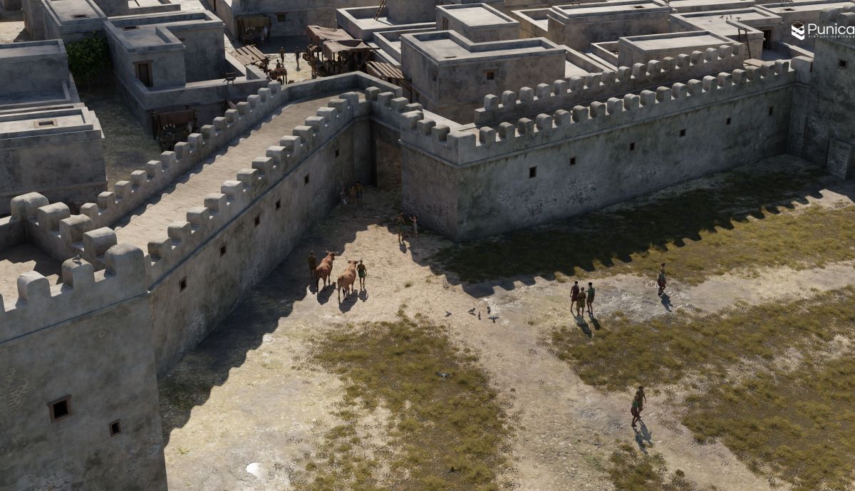 Reconstrucción virtual de la antigua ciudad fenicia