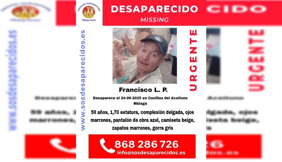 Cartel de búsqueda de Francisco.