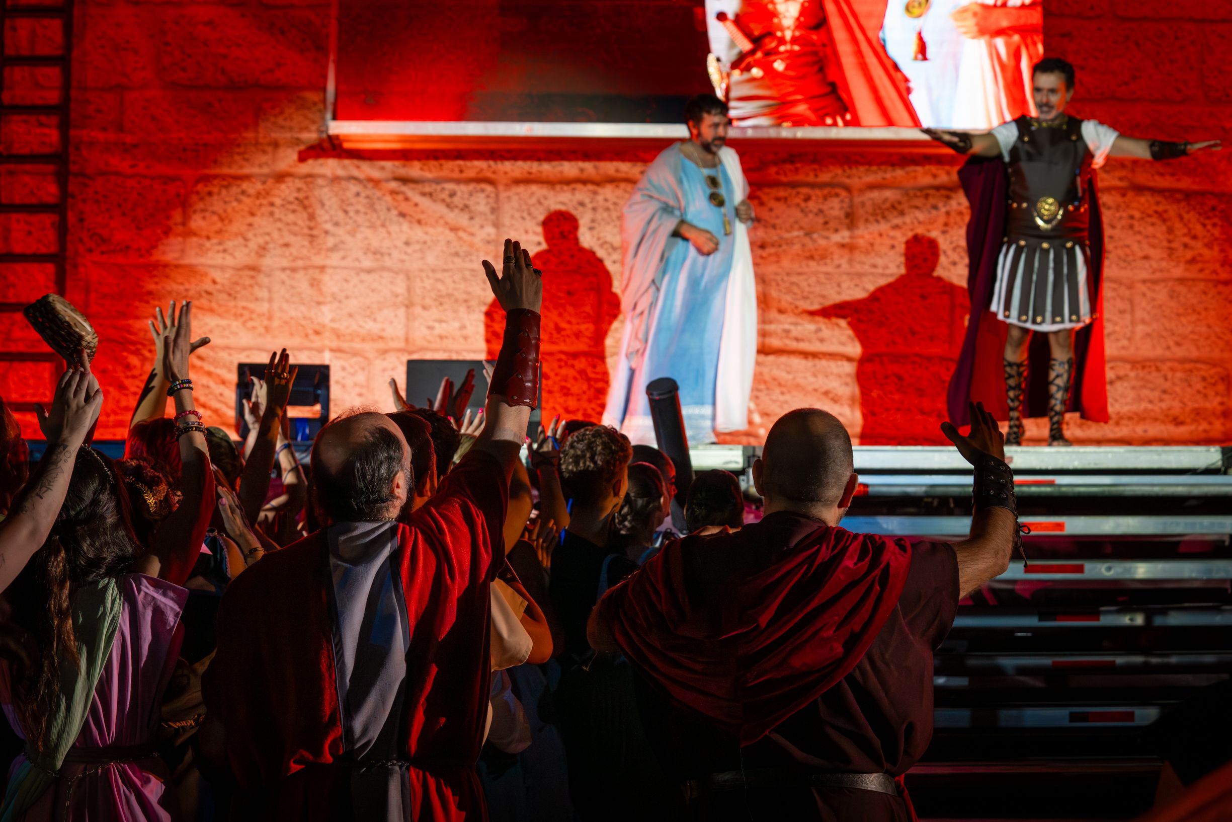  Un momento del deslumbrante recuerdo a la herencia romana de Cádiz.