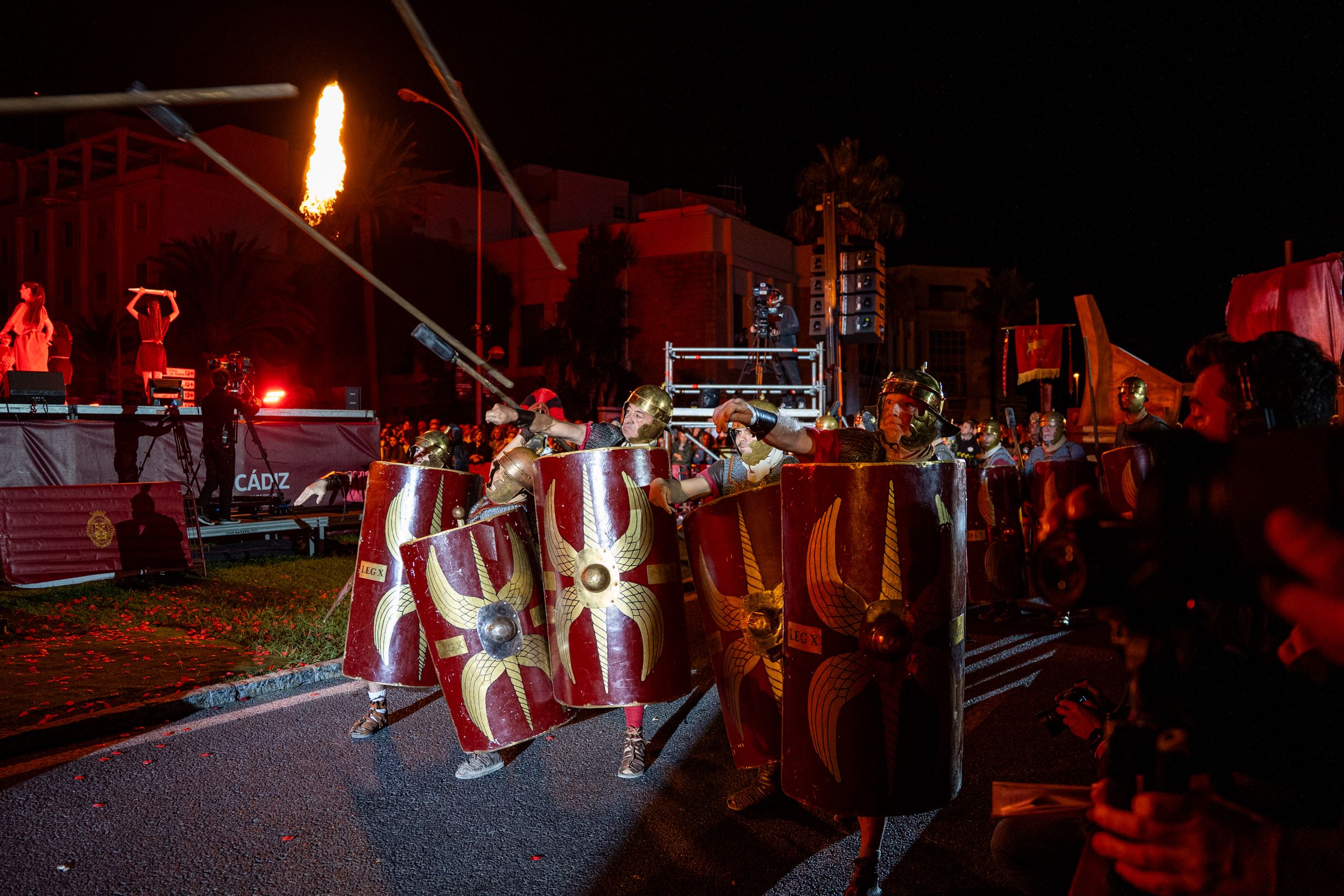  Un momento del deslumbrante recuerdo a la herencia romana de Cádiz.