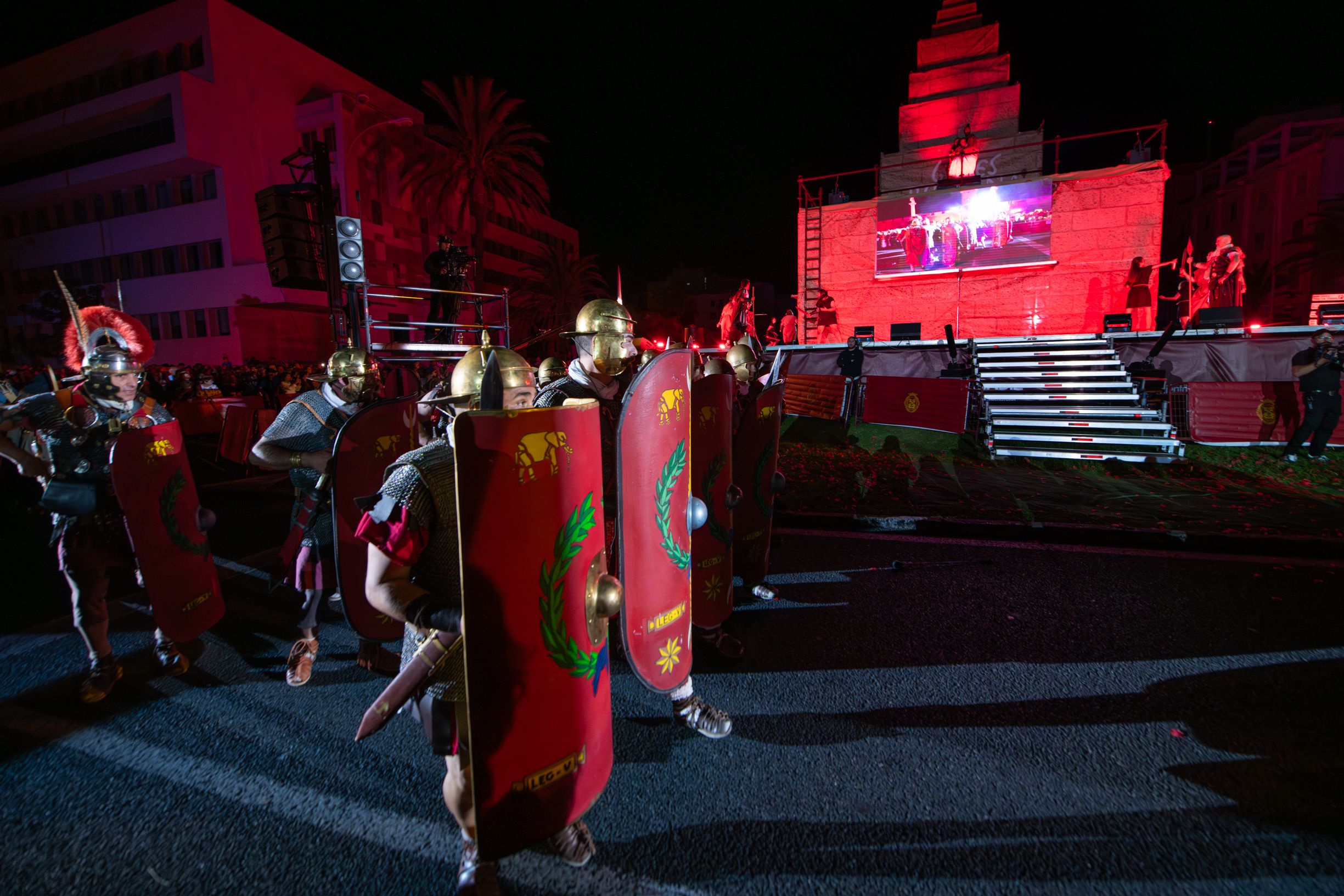  Un momento del deslumbrante recuerdo a la herencia romana de Cádiz.