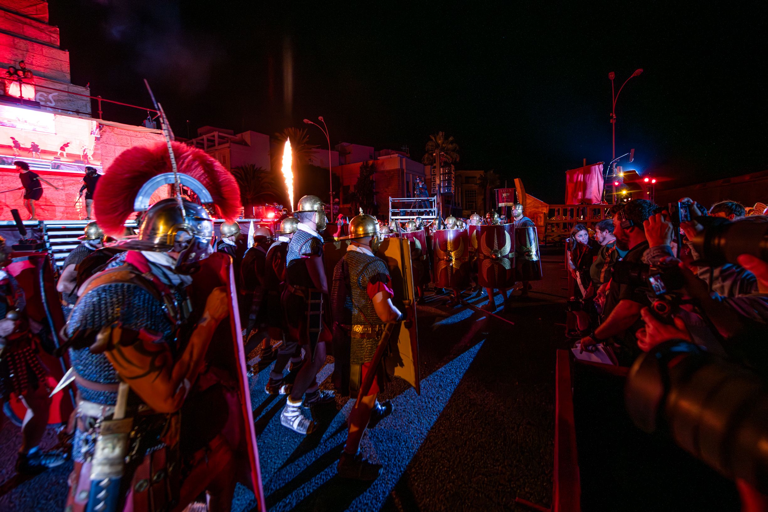  Un momento del deslumbrante recuerdo a la herencia romana de Cádiz.