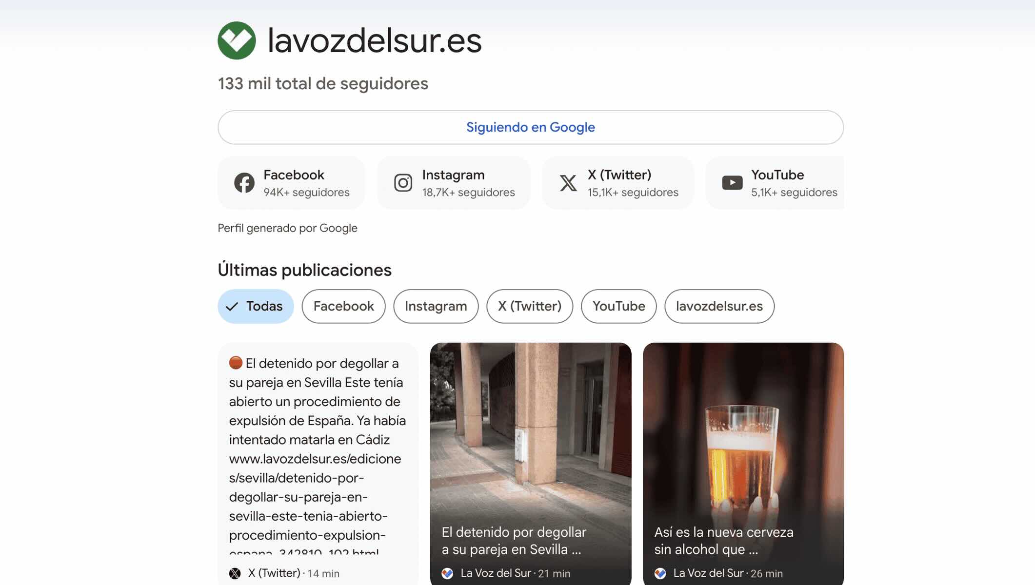 Ya puedes seguir a lavozdelsur.es en Google Discover y no perderte lo mejor del periodismo en andaluz.