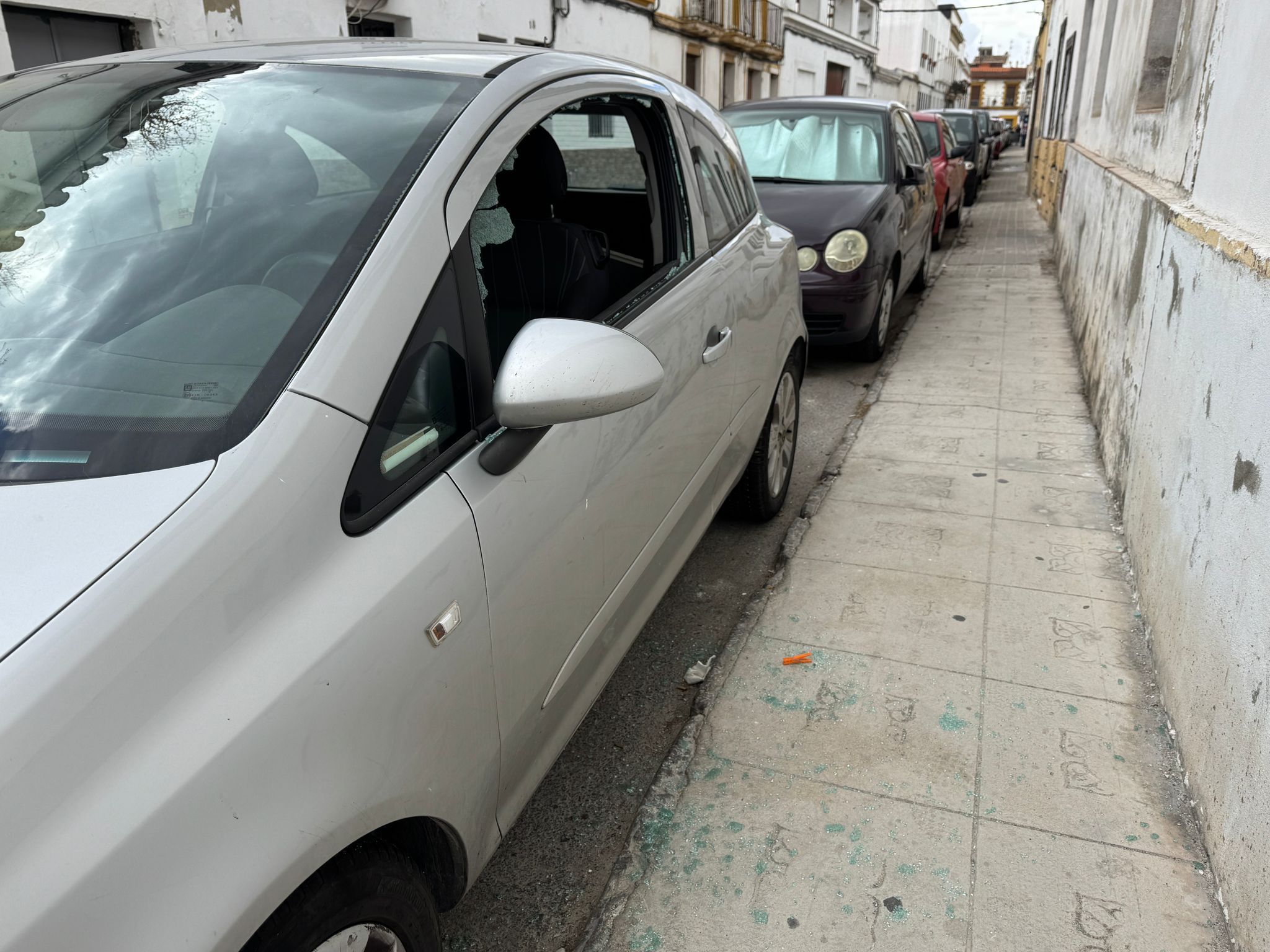 Uno de los coches afectados.