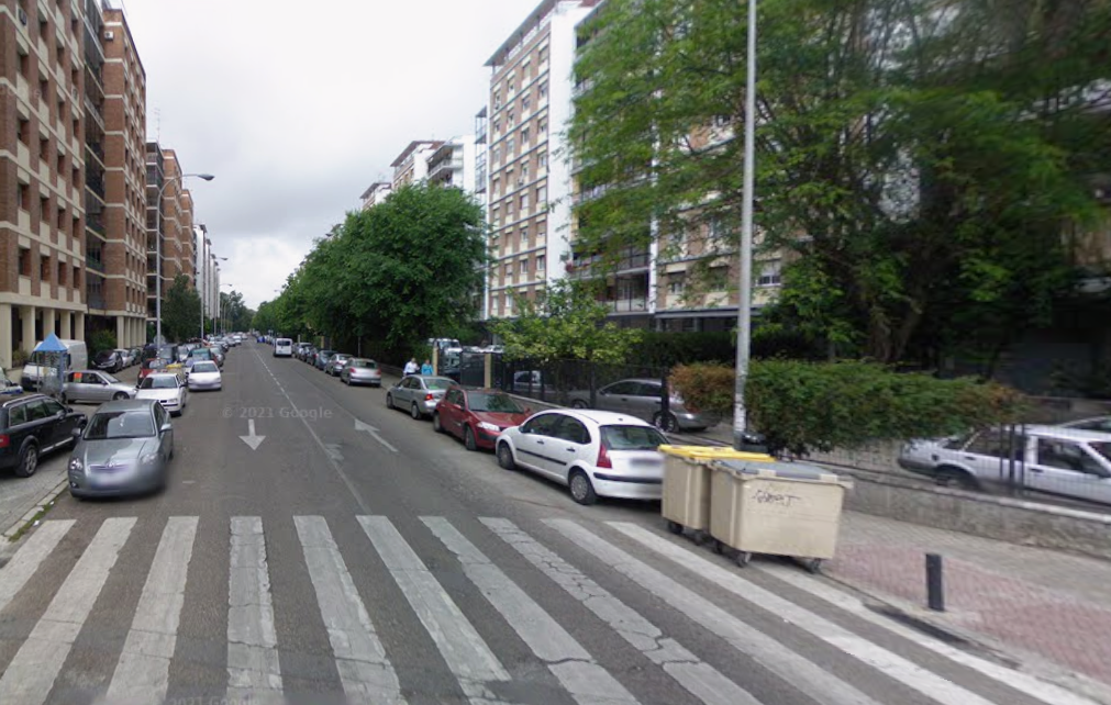 Calle donde los vecinos lograron retener al presunto agresor.