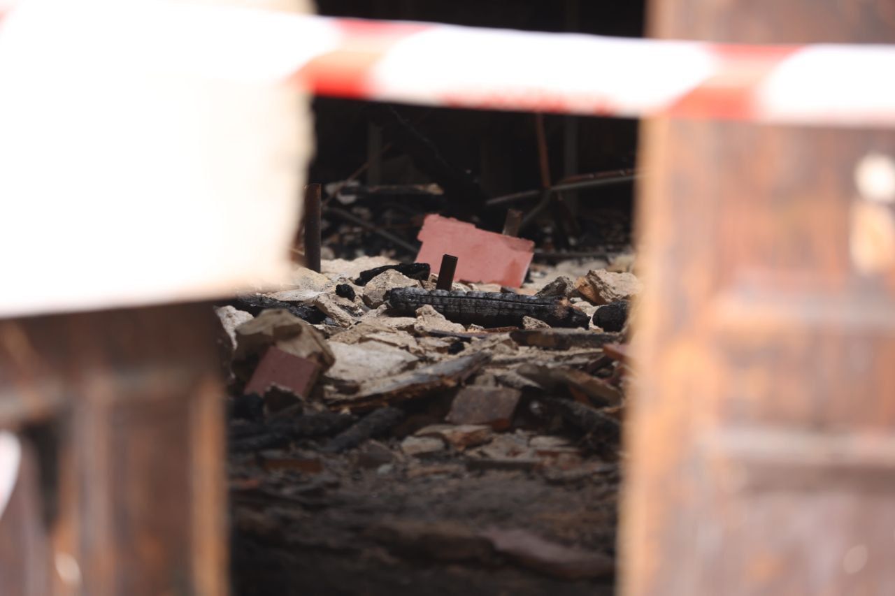 El interior de la vivienda okupada en el centro.