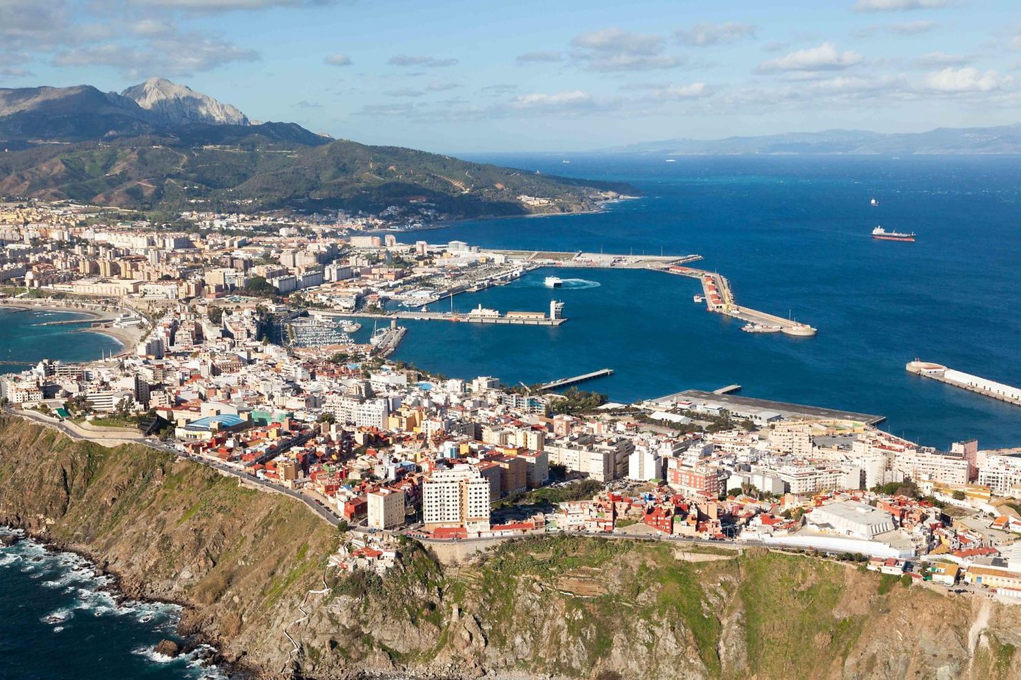 Vista de la Ciudad Autónoma de Ceuta.