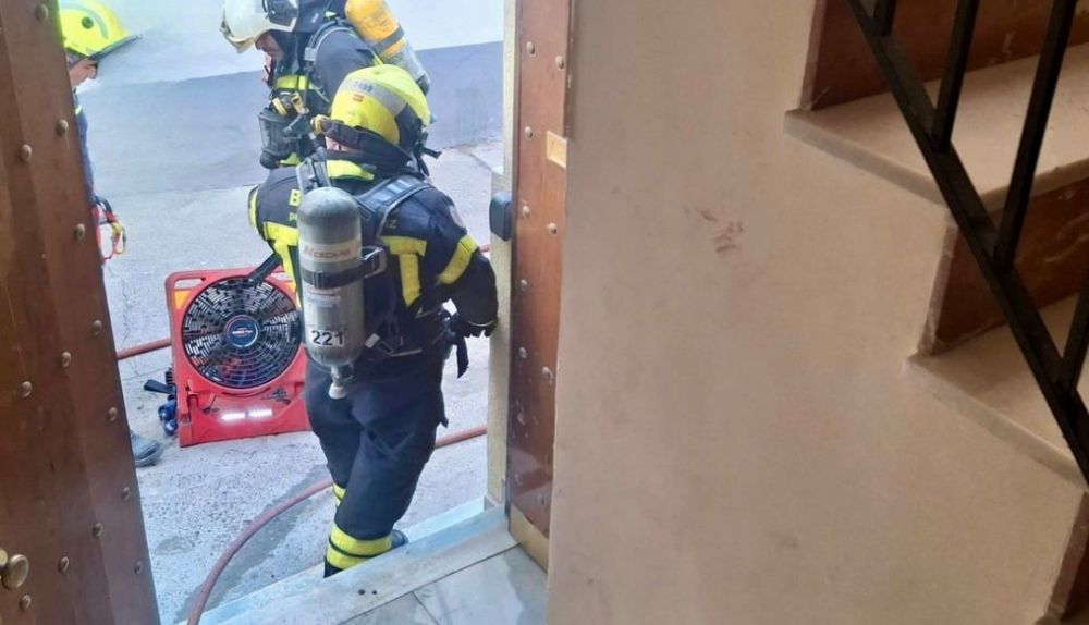 La actuación de bomberos.