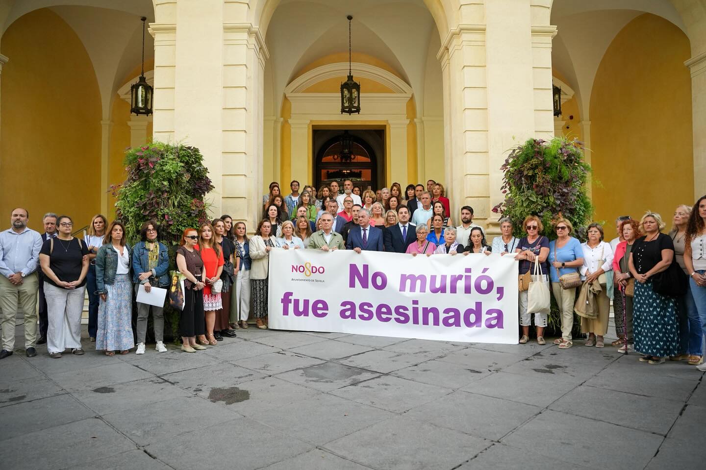 Concentración en Sevilla, este pasado martes, por el asesinato machista de Katherine Yuliet.