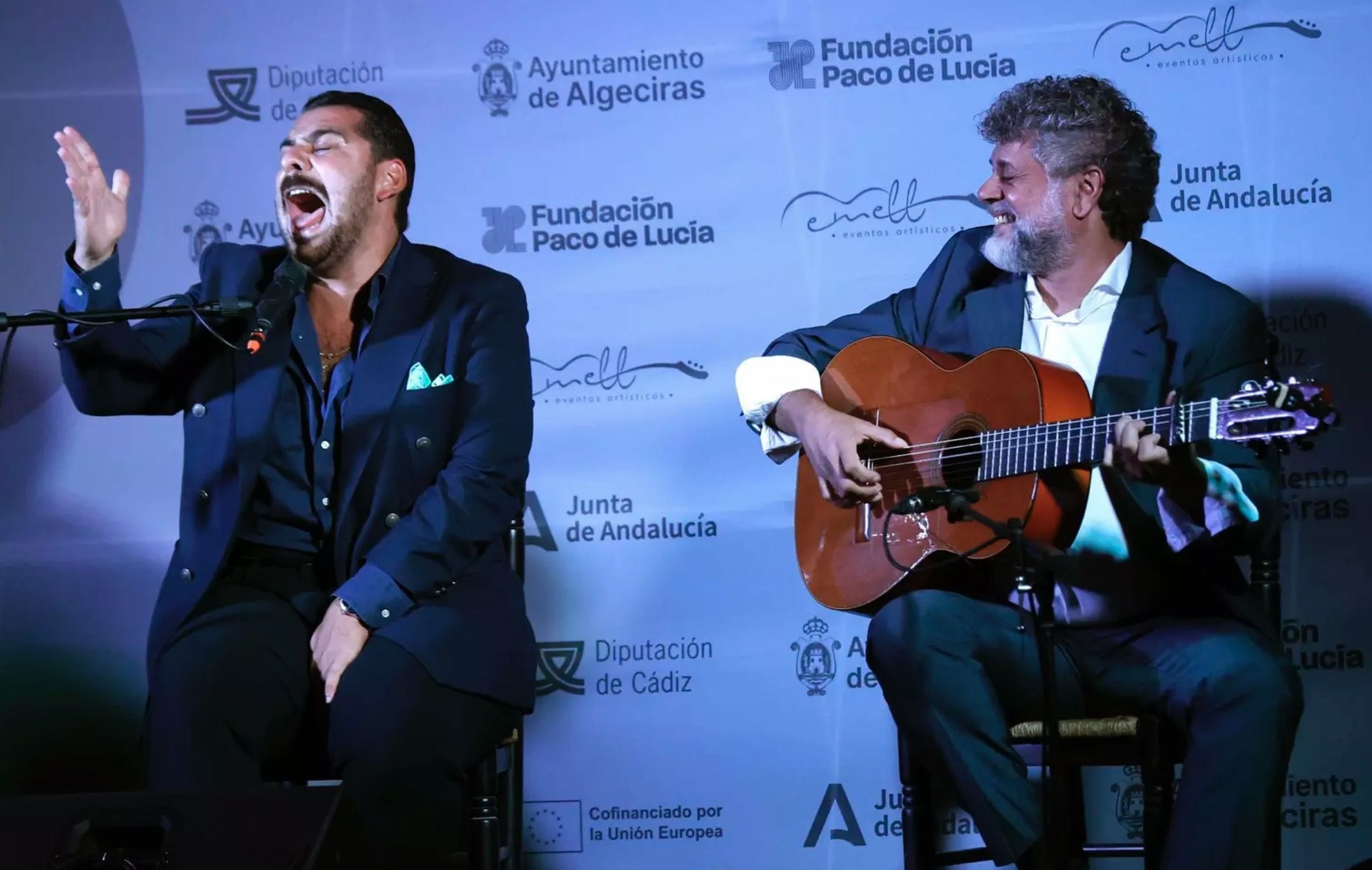 Manuel de Cantarote y Manuel Jero, en el Centro de Interpretación Paco de Lucía en Algeciras