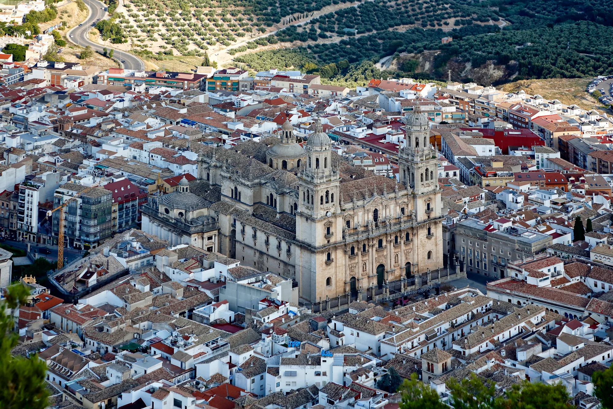 La Catedral de Jaén y sus alrededores, núcleo de la Procesión Magna. 