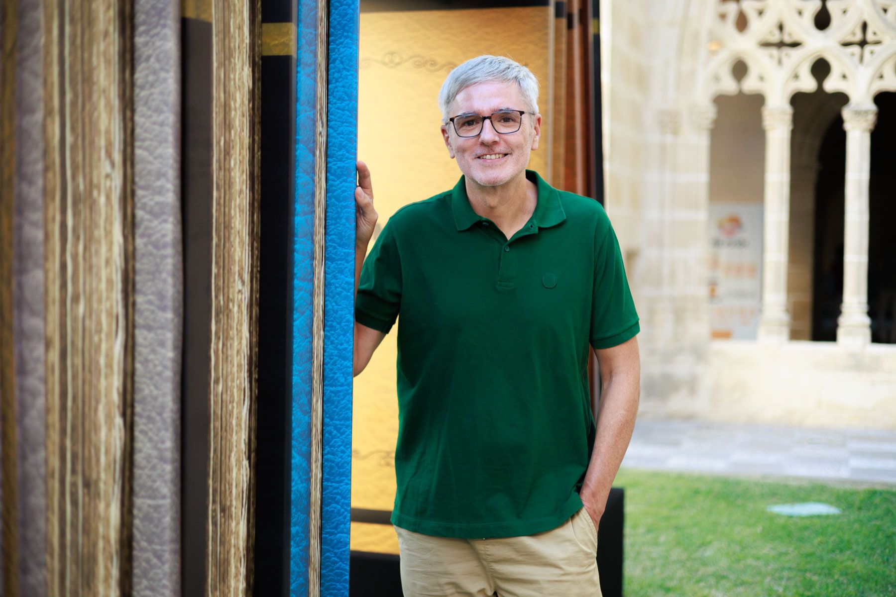 Mikel López Iturriaga, El Comidista, en los Claustros de Santo Domingo.