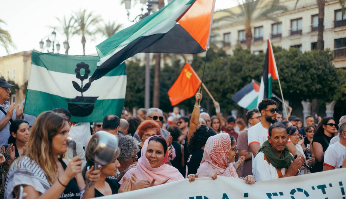 Cacerolada contra la barbarie de Israel.