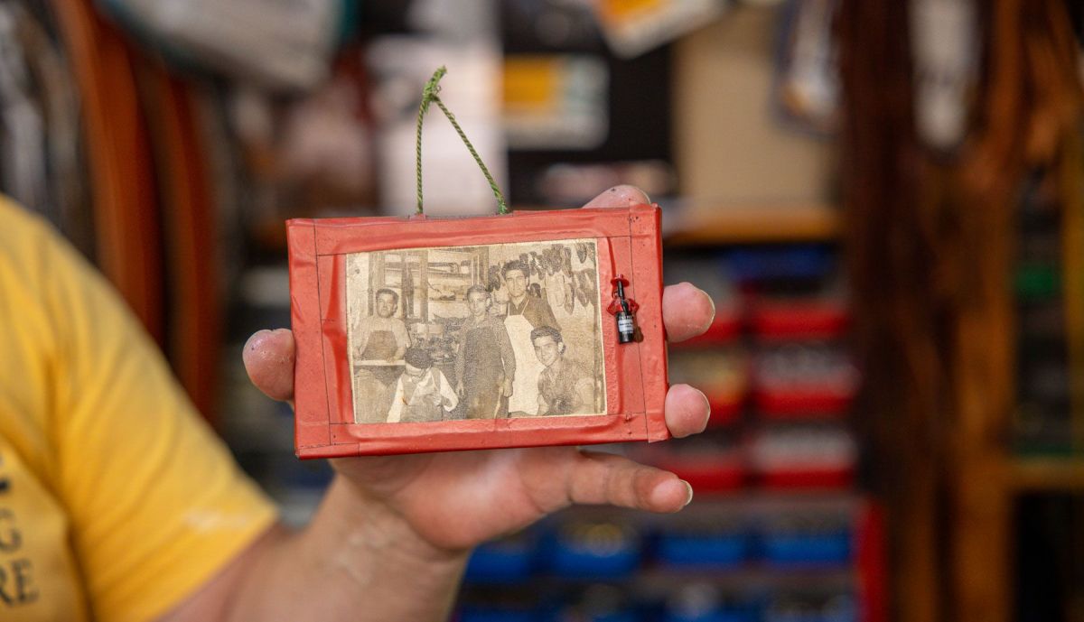 Una de las fotografías familiares que conserva.