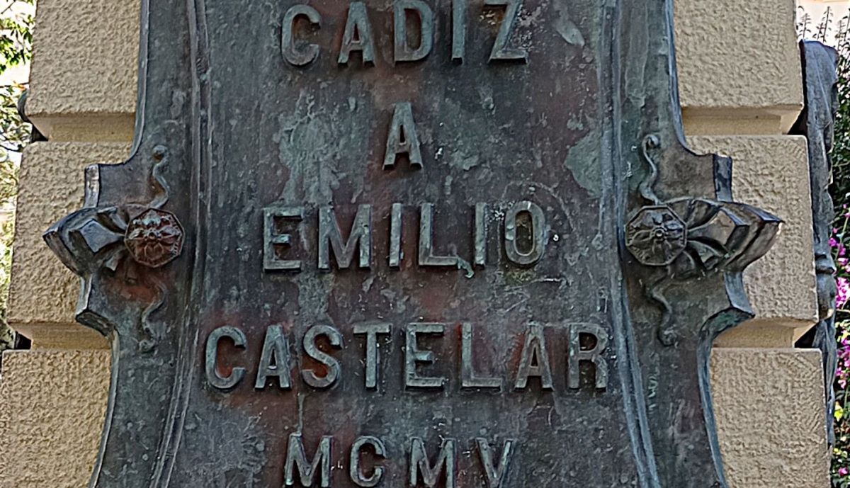 5 Placa del monumento a D. E. Castelar, CÁDIZ A EMILIO CASTELAR MCMV