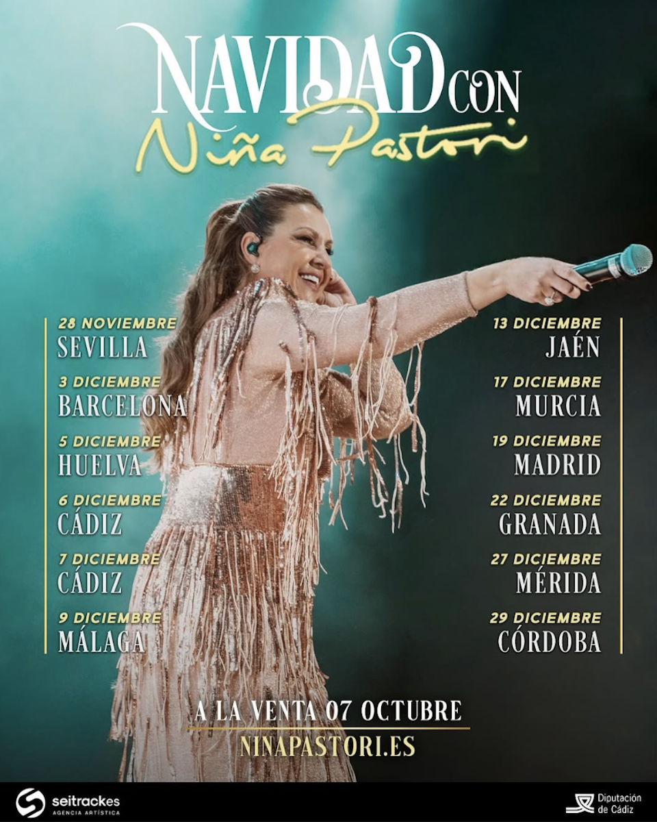 Cartel de la gira de Navidad de la Niña Pastori.