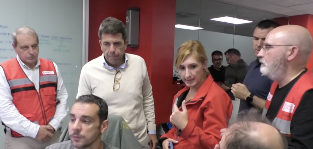 El president Carlos Mazón en el Cecopi.