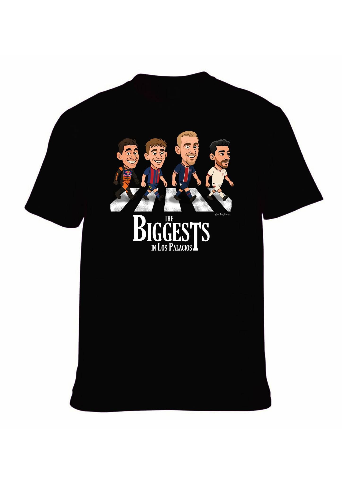 The Biggest in Los Palacios, la camiseta que sacó el emprendedor palaciego Víctor Díaz con su iniciativa Volao Ideas hace unas cuantas semanas.