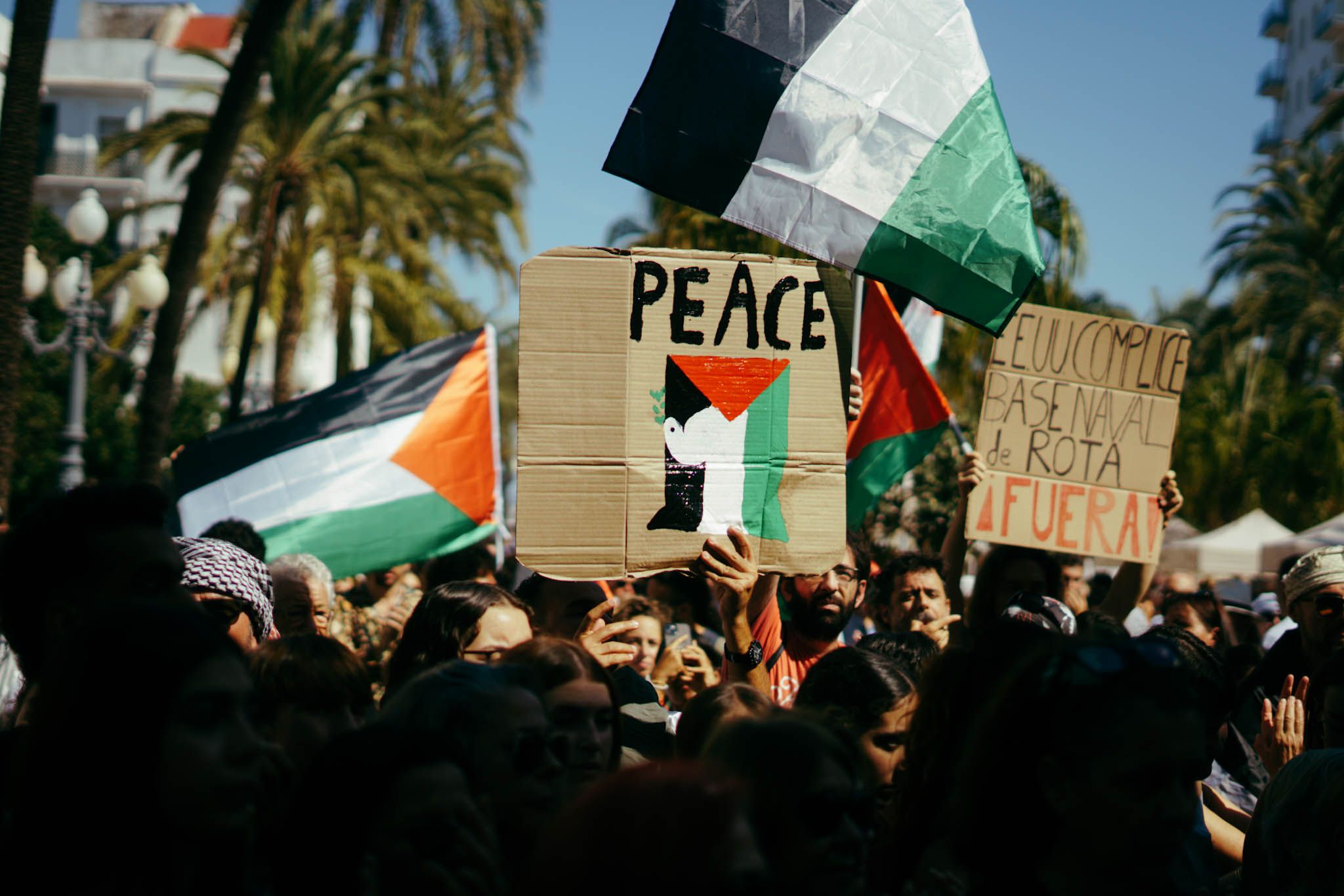 Manifestación por Palestina celebrada en Cádiz, hace unos días. Manifestación por Palestina celebrada en Cádiz, hace unos días.