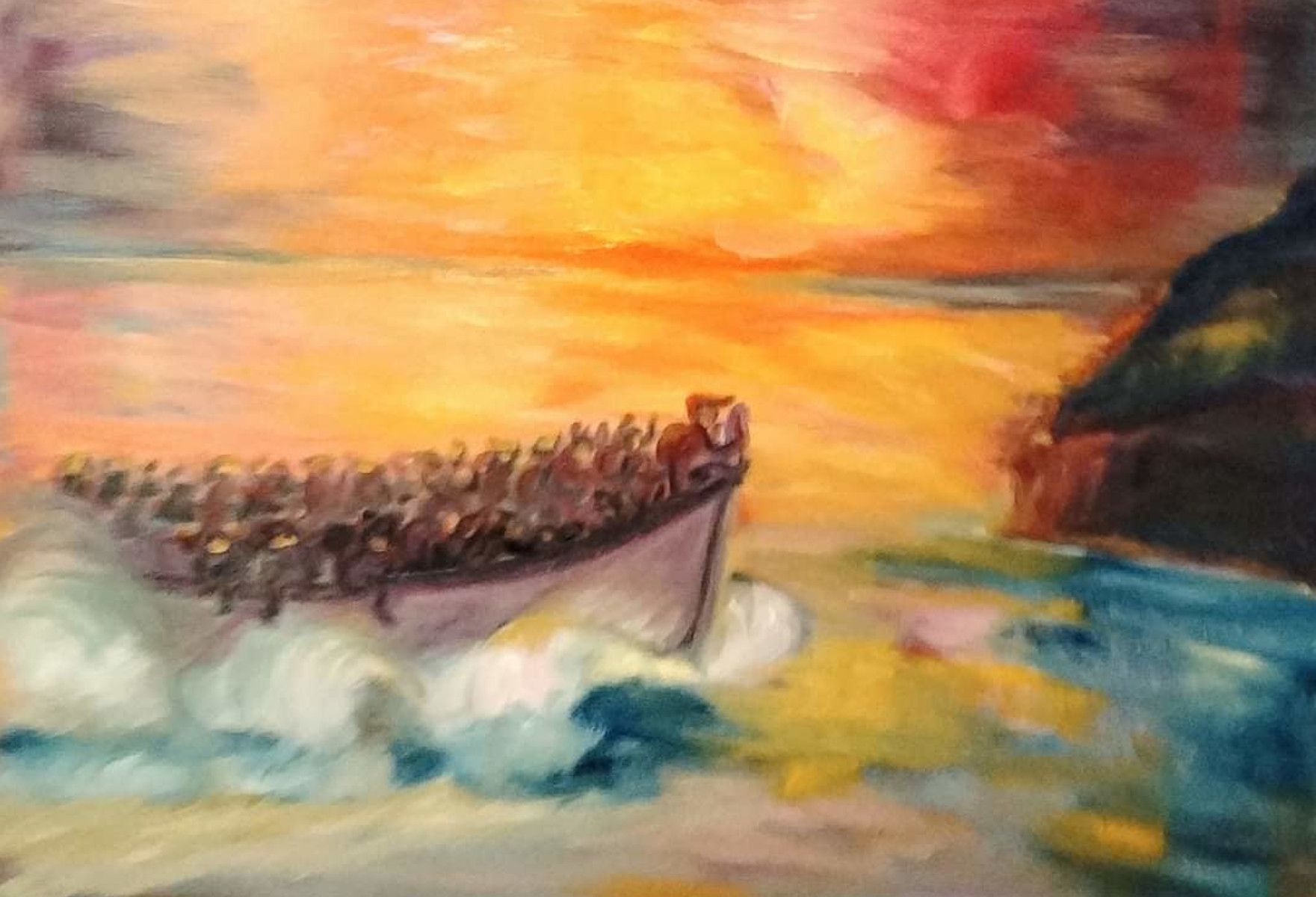 Cuatro de una tormenta.