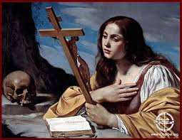 Representación de santa Pelagia. Representación de santa Pelagia.