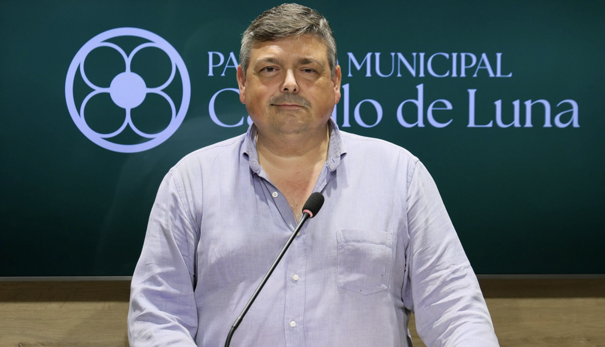 El portavoz Daniel Manrique, durante la rueda de prensa. 