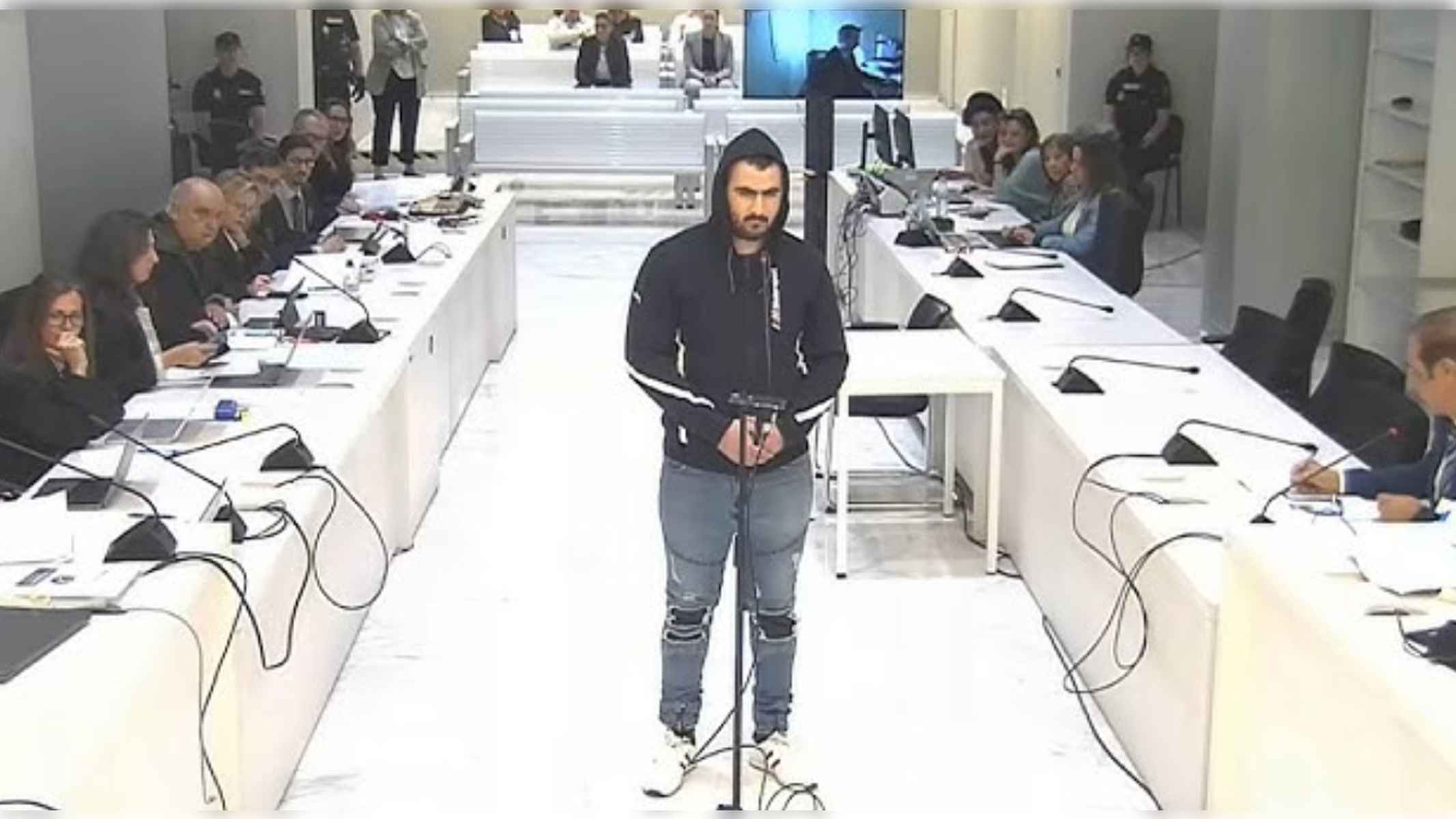 Una imagen del juicio contra Yassine Kanjaa, acusado del asesinato del sacristán Diego Valencia.