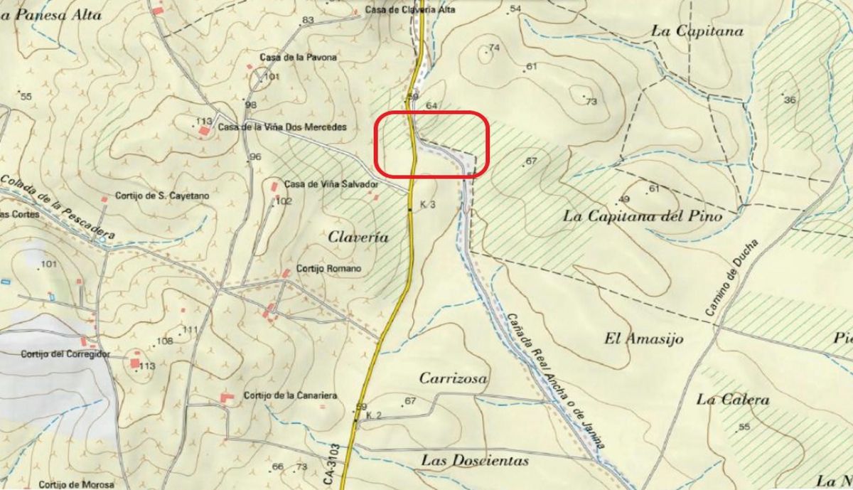 mapa vertedero cañada ancha