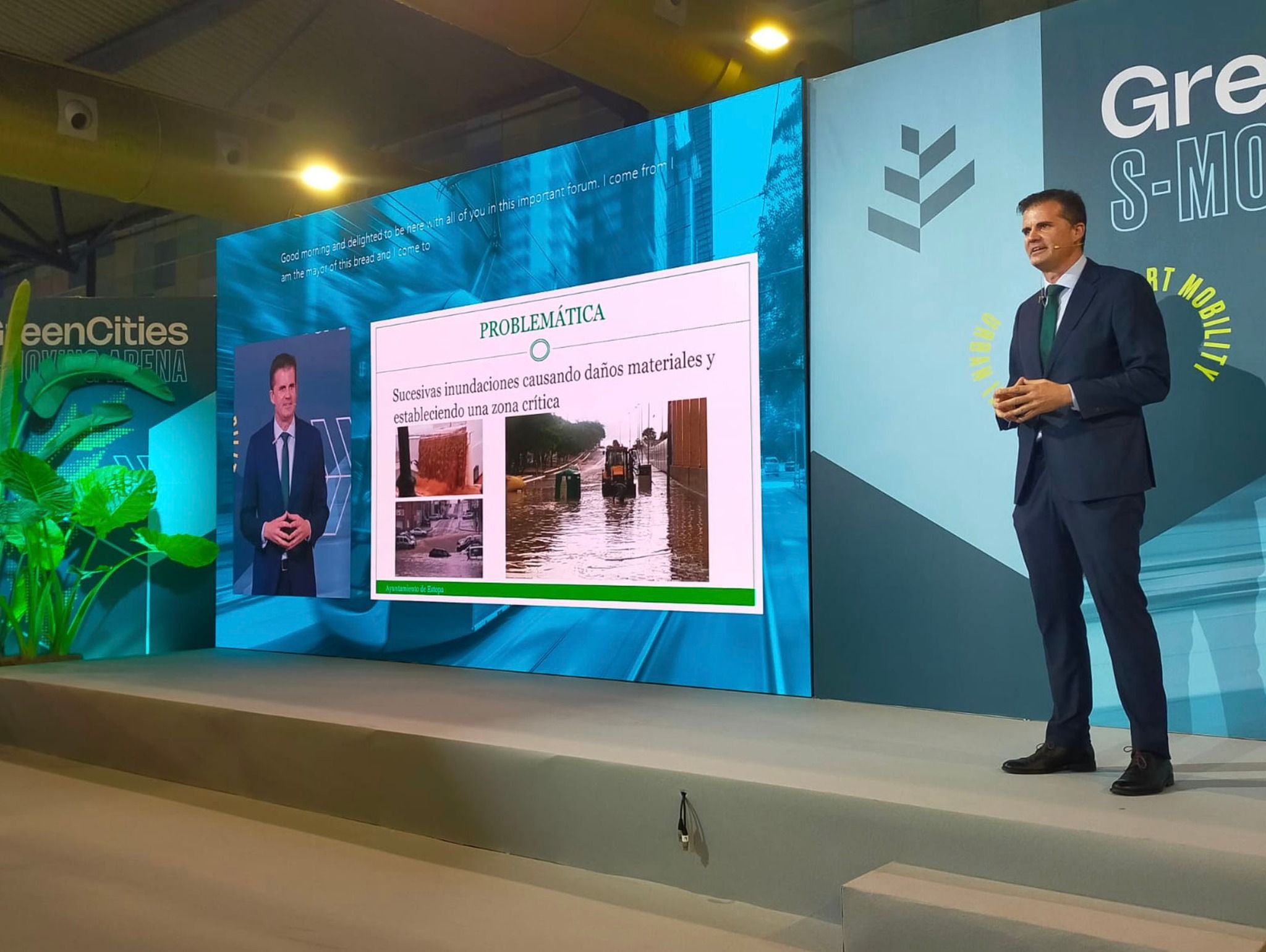 El alcalde de Estepa, en el foro Green Cities. El alcalde de Estepa, en el foro Green Cities.