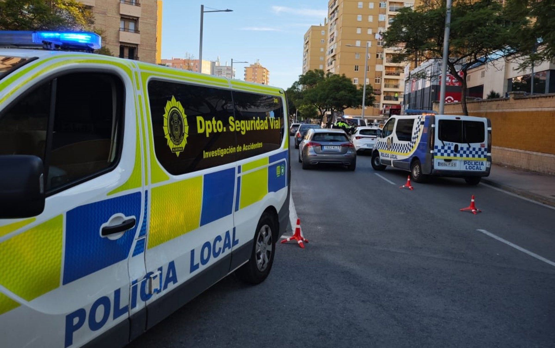 Control de la Policía Local de Algeciras, donde fue localizado dueño de la moto.