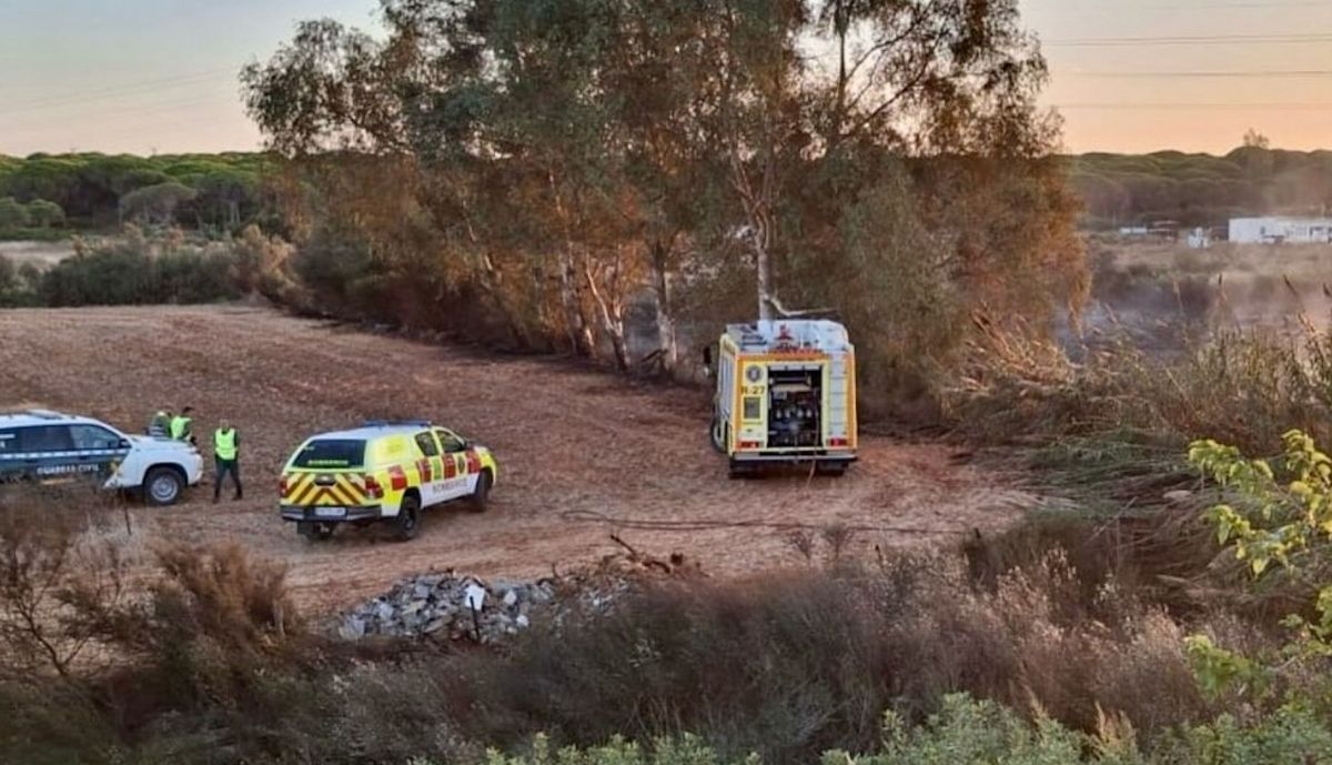 Intervención de los bomberos en Puerto Real