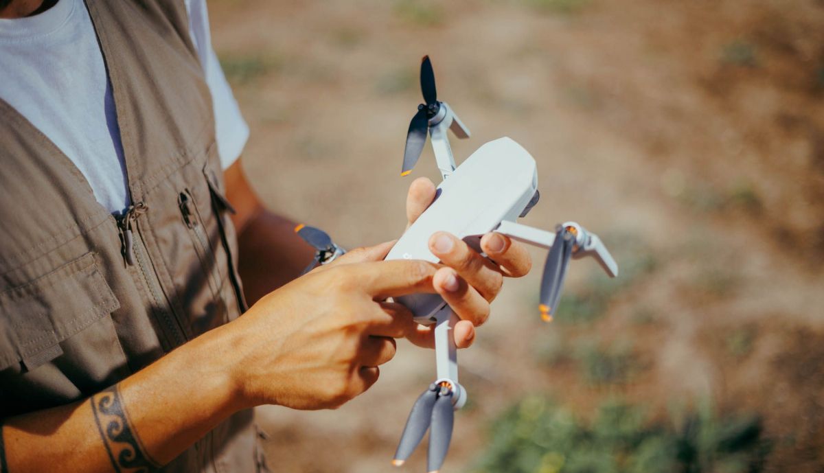 Detalle del dron que Antonio utiliza en su proyecto.