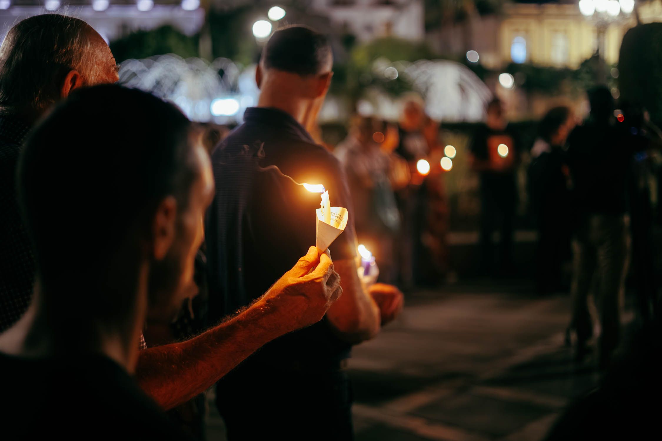La vigilia por Palestina en Jerez, en imágenes.