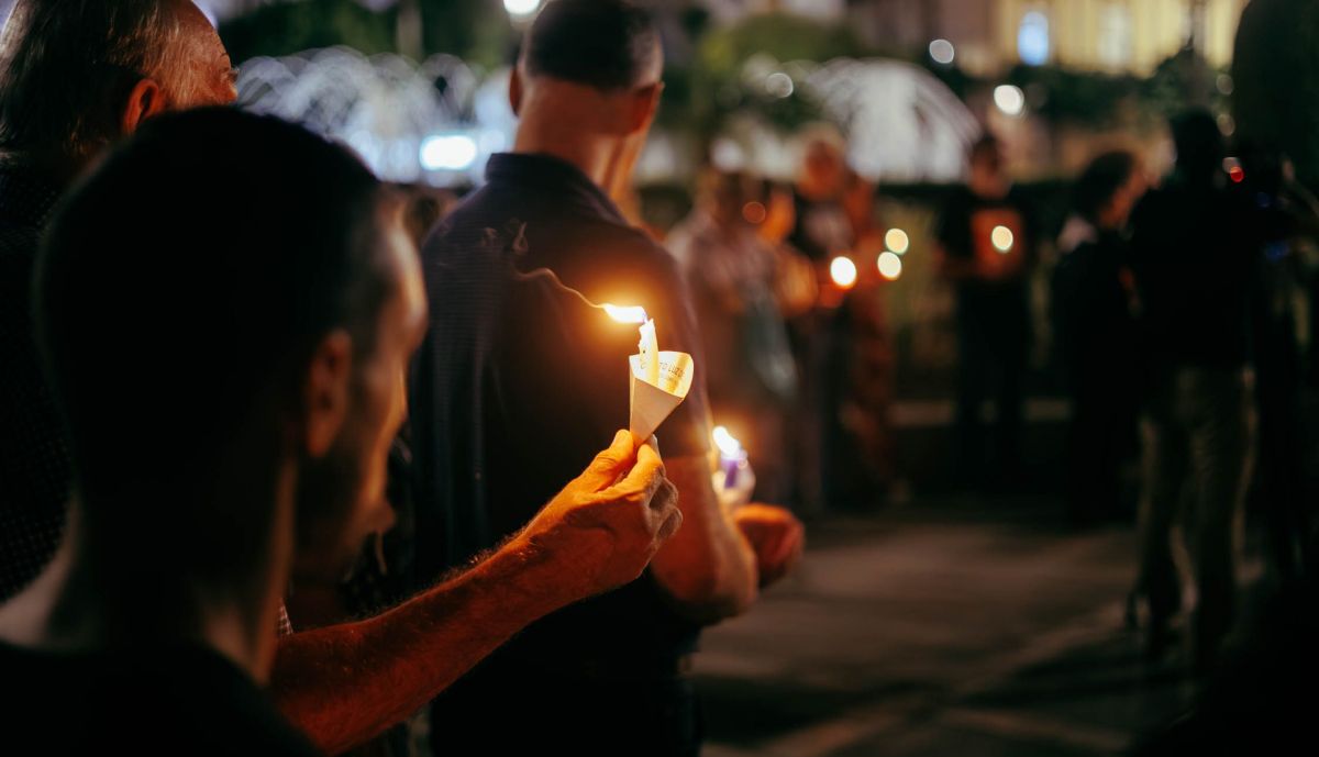 La vigilia por Palestina en Jerez, en imágenes.