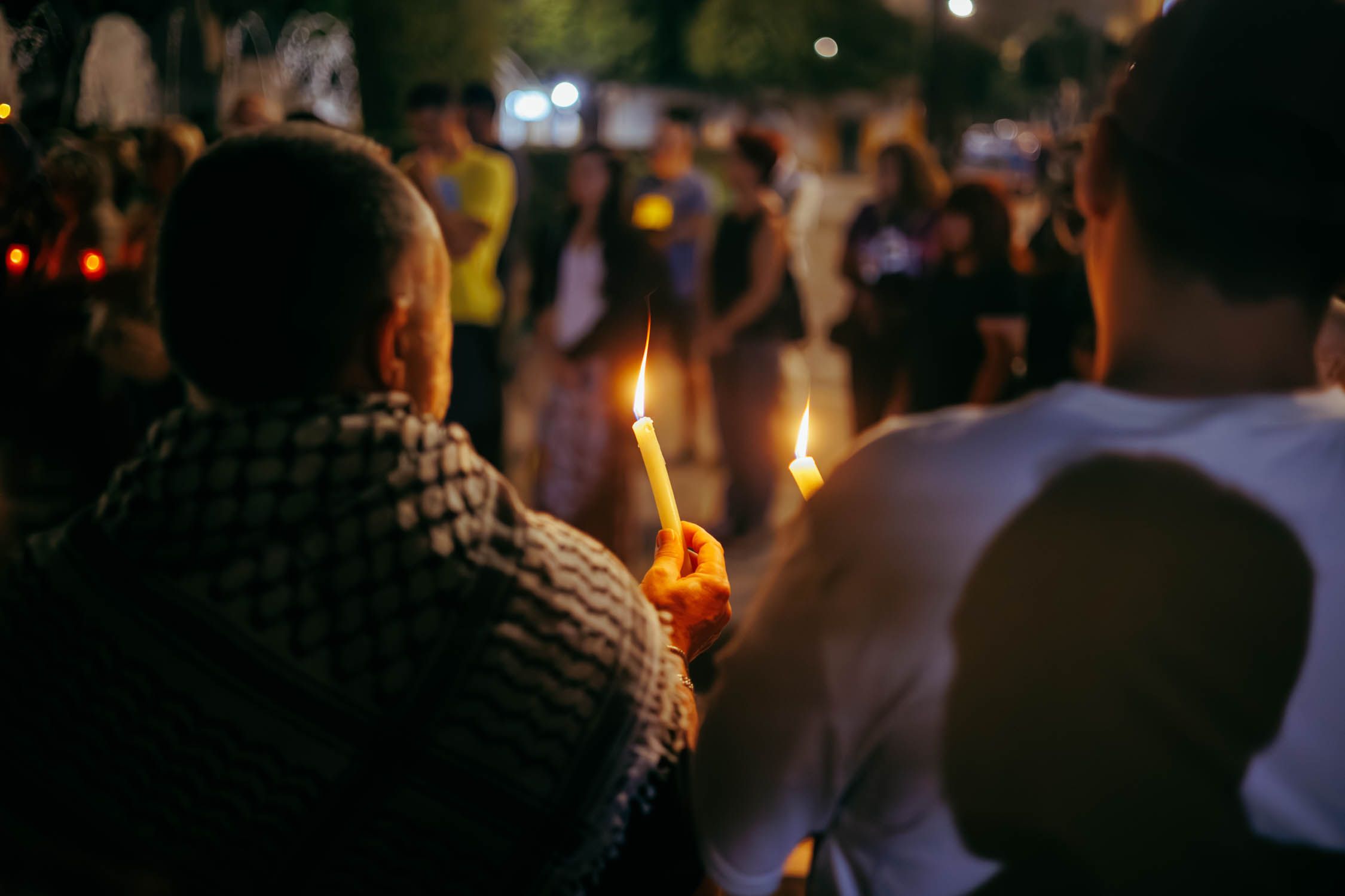 La vigilia por Palestina en Jerez, en imágenes.