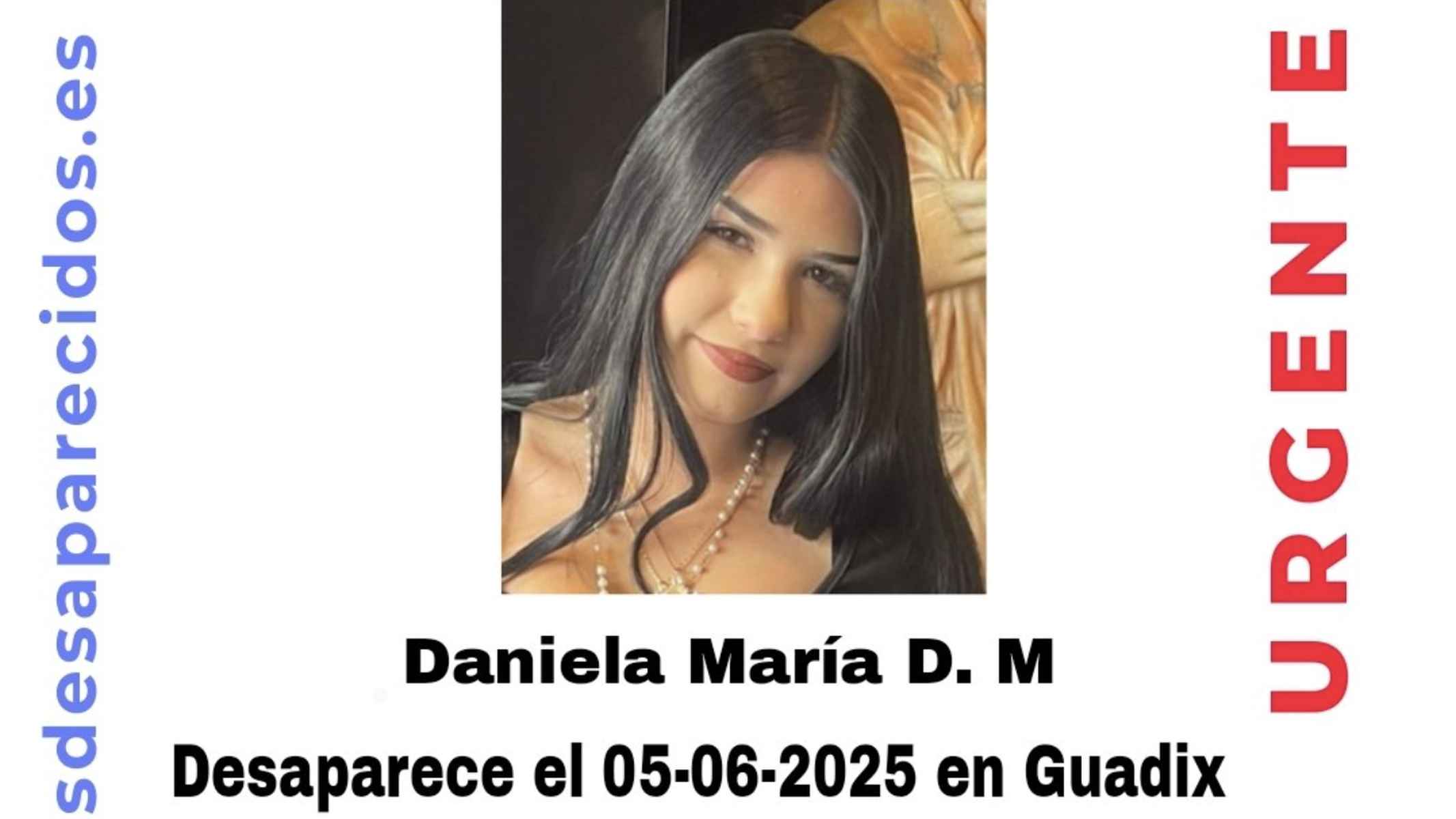 Daniela María desapareció el 5 de junio en Guadiz