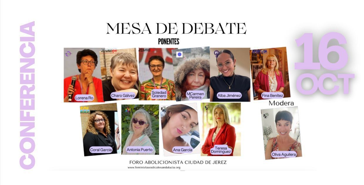 Voces que participarán en el Foro Abolicionista de Jerez.