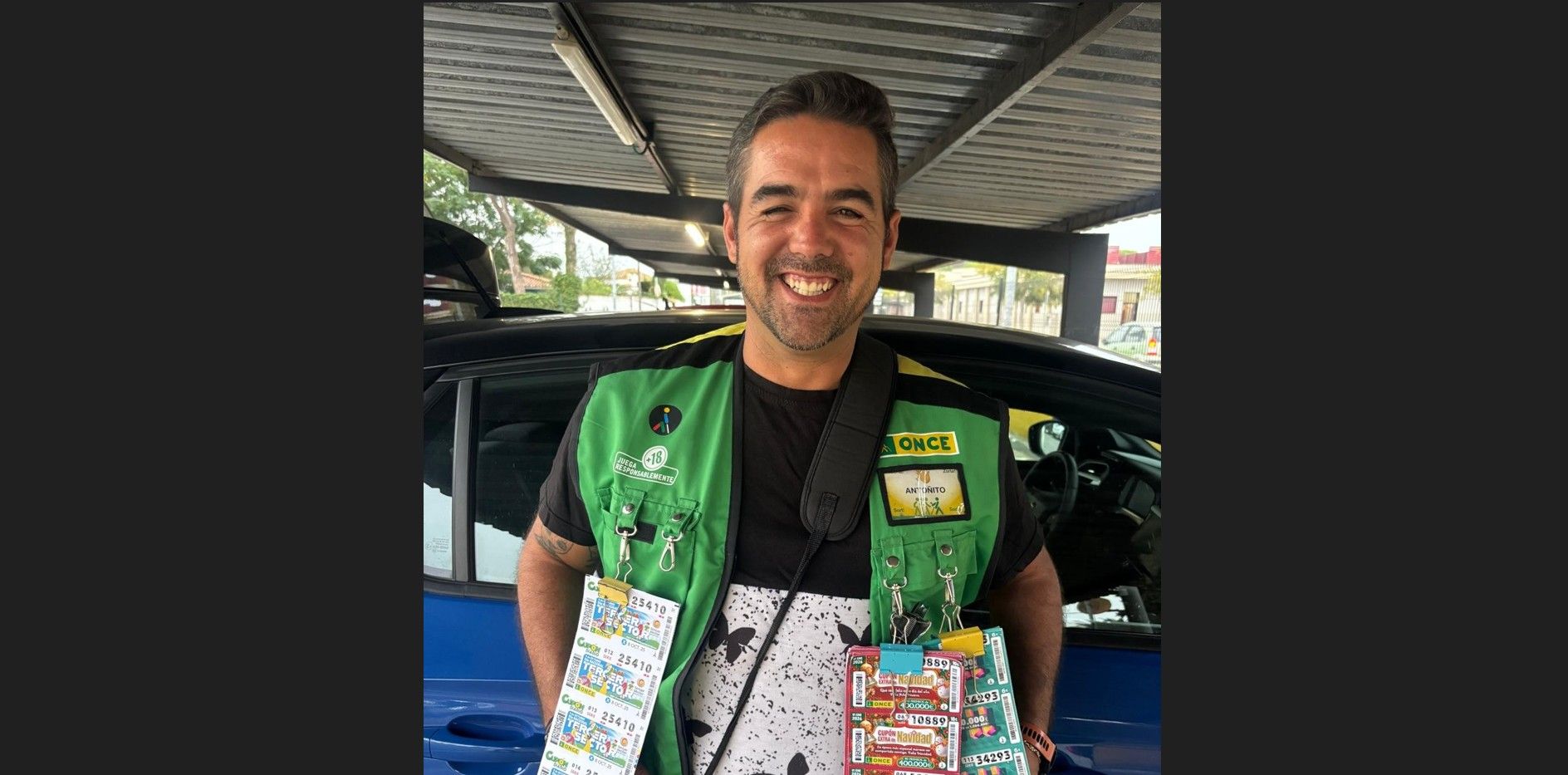 Antoñito, vendedor de la ONCE en Chiclana.