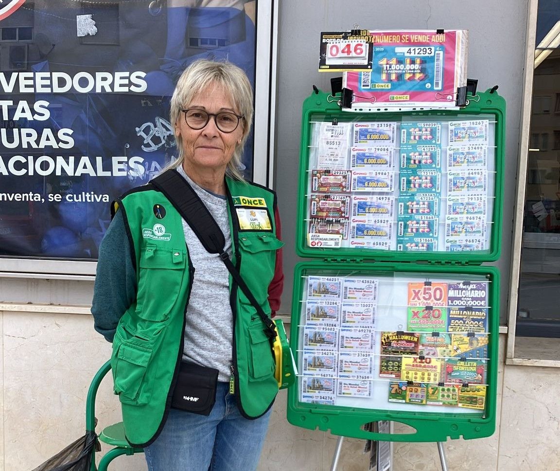 Guadalupe, vendedora de ONCE de Vélez Málaga.