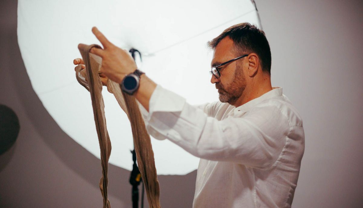 El jerezano en su estudio La Caja de los Recuerdos.