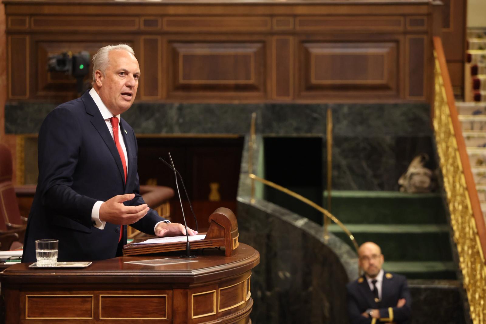 Juan Carlos Ruiz Boix, en la tribuna del Congreso este miércoles.