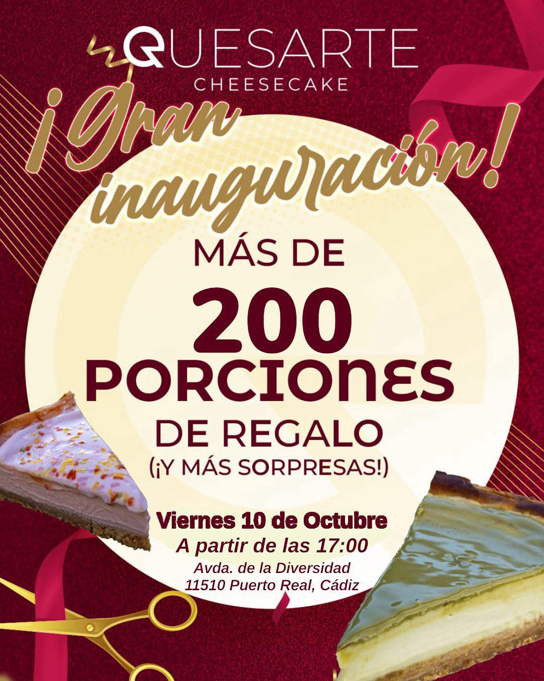 Cartel de la inauguración en Puerto Real.