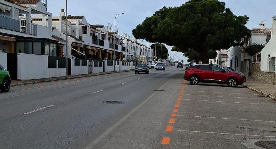 Parte de la zona naranja en Chiclana, en una imagen del pasado verano.