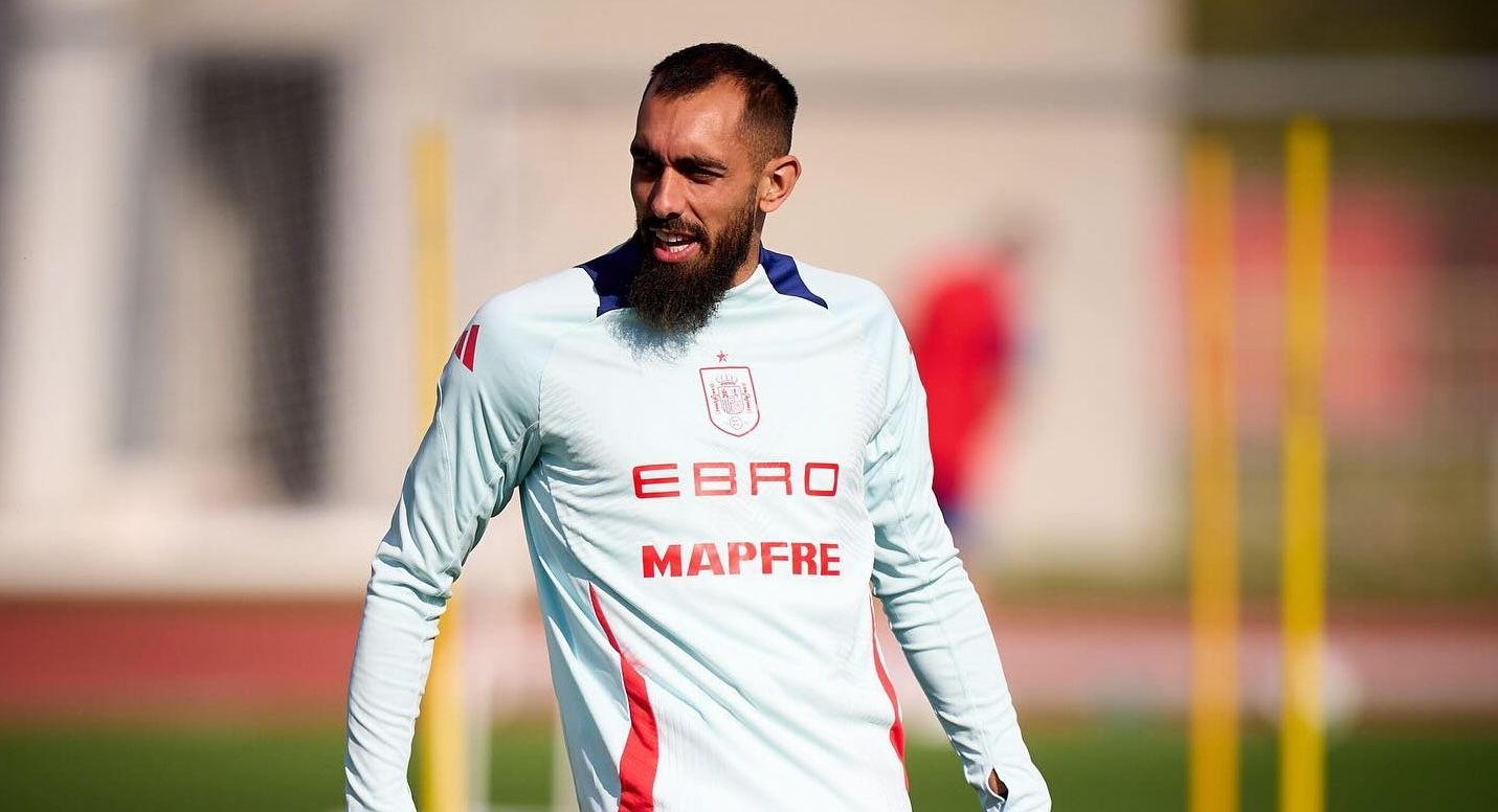 Borja Iglesias, con la selección española.