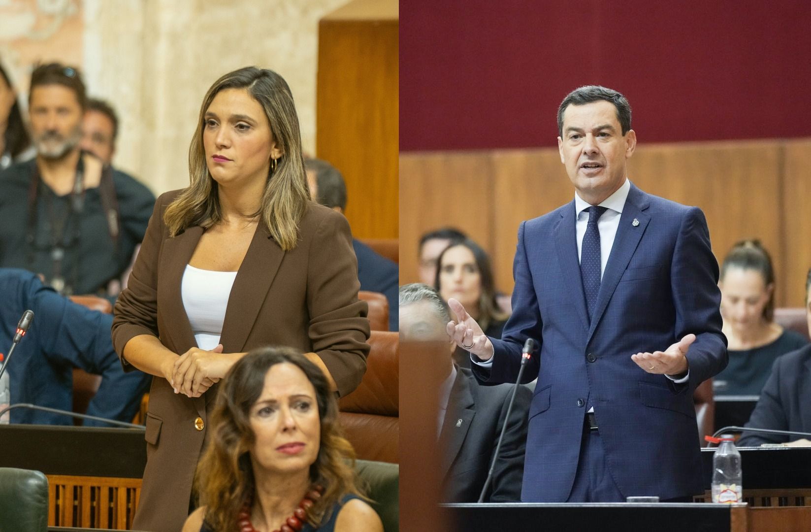 María Márquez y Juanma Moreno. María Márquez y Juanma Moreno.