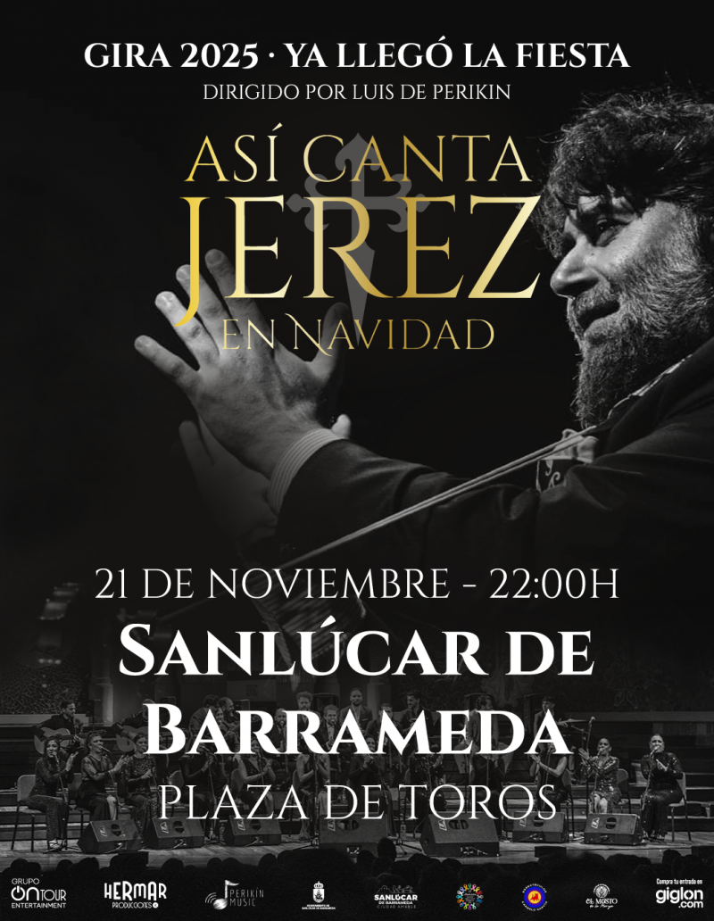 El cartel de Así canta Jerez en Navidad en Sanlúcar.