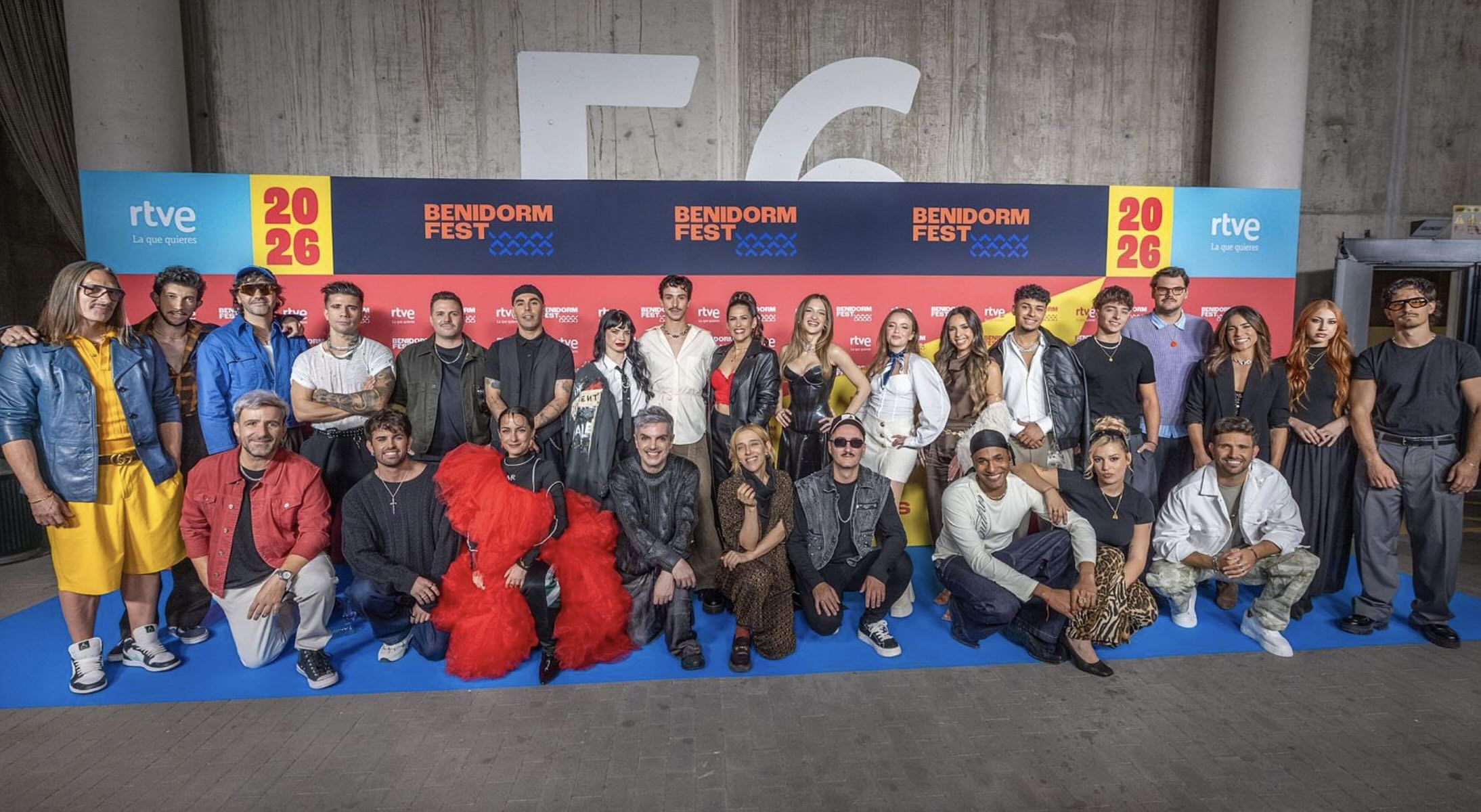 Foto de familia de los participantes de Benidorm Fest 2026. Foto de familia de los participantes de Benidorm Fest 2026.