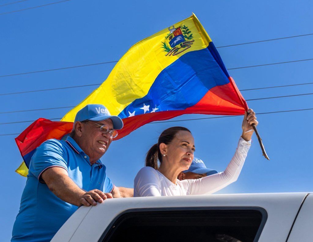 María Corina Machado, en un acto público en Venezuela. María Corina Machado, en un acto público en Venezuela.