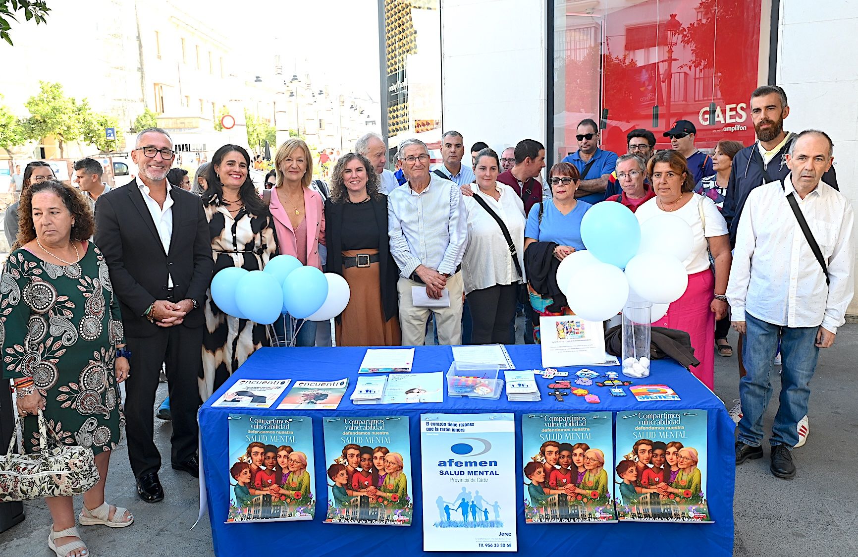 Un momento de la reivindicación por el centro de Jerez.