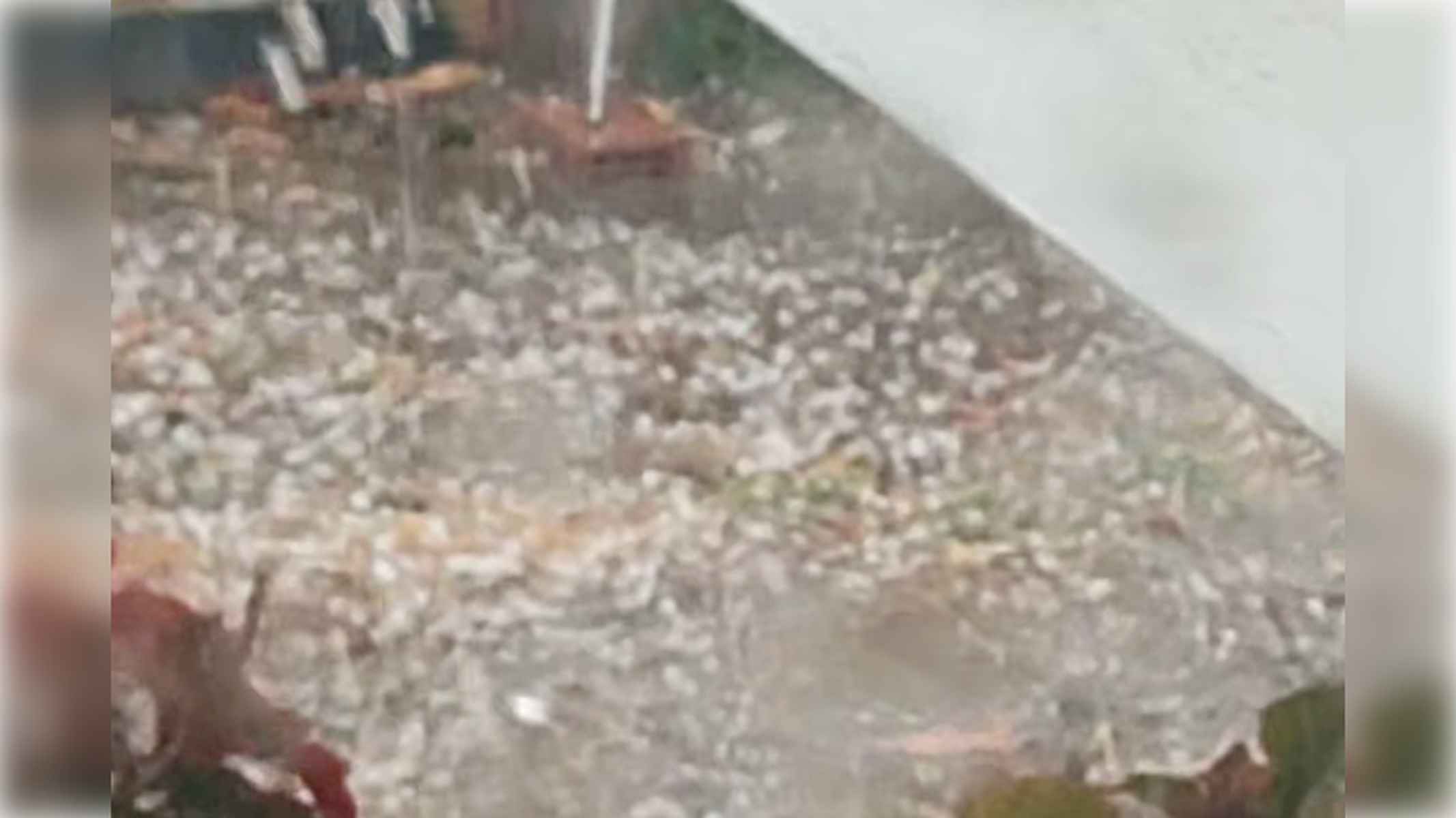 Una imagen de la granizada en Cuartillos.